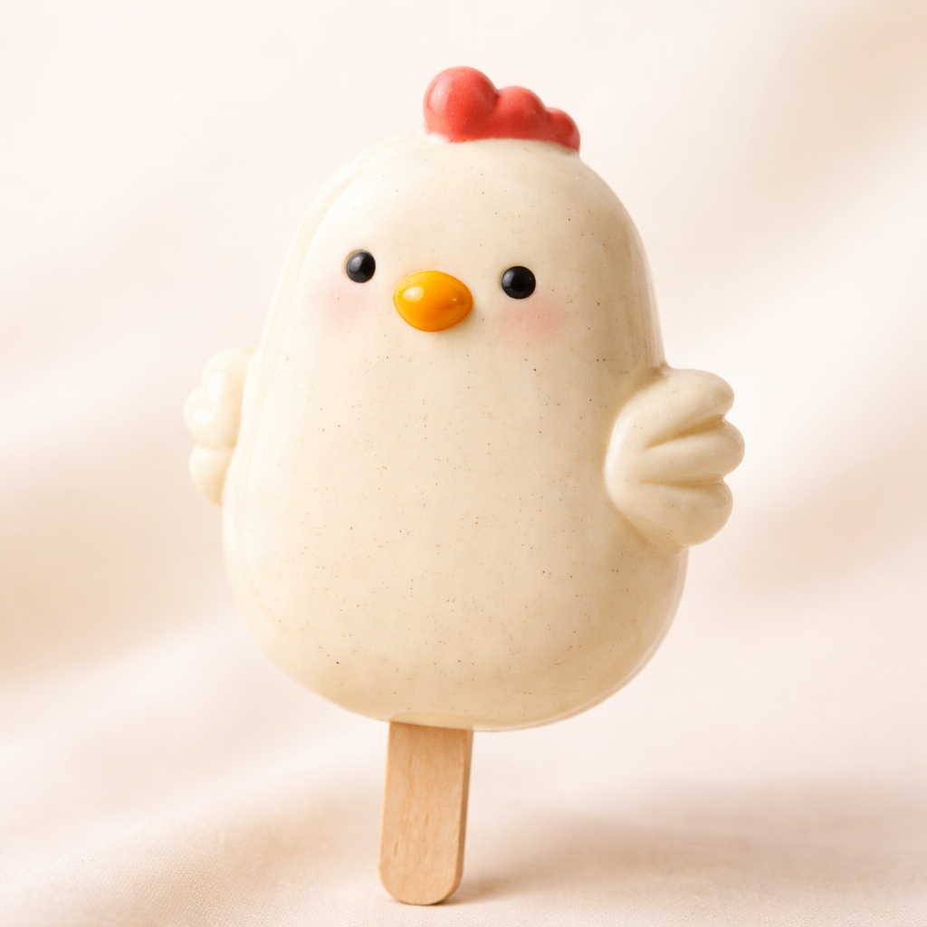 Vanilla cream chicken pop with soft white color